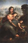 LEONARDO da Vinci virgin and child with st.anne oil painting artist